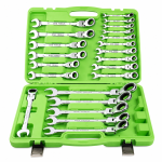 22PC METRIC FLEX GEAR RATCHET COMBINATION WRENCH SET DS1060 - Image 3