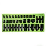 35PC 1/2" DR 6PT METRIC SHALLOW AND DEEP IMPACT SOCKET SET DS1125 - Image 1