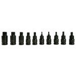 10PC 1/2" DR IMPACT SPLINE BIT SOCKETS DS1169 - Image 3