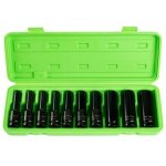 10PC 1/2" DR DEEP IMPACT E STAR SOCKETS DS1177 - Image 1