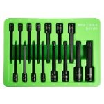 15PC EXTRA LONG IMPACT TAMPER STAR BIT SOCKET 1/4" 3/8" 1/2" DR DS1188 - Image 1