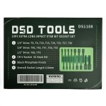 15PC EXTRA LONG IMPACT TAMPER STAR BIT SOCKET 1/4" 3/8" 1/2" DR DS1188 - Image 2
