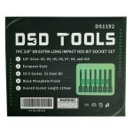 7PC 3/8" DR EXTRA LONG IMPACT HEX BIT SOCKET SET DS1192 - Image 2