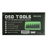 7PC 3/8" DR IMPACT HEX BIT SOCKETS DS1193 - Image 2