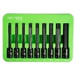 9PC 3/8" DR EXTRA LONG IMPACT SPLINE BIT SOCKET SET DS1198 - Image 1