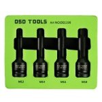 4PC 1/2" DR IMPACT SPLINE BIT SOCKETS FOR VAG DS1199 - Image 1