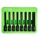 8PC 3/8" DR EXTRA LONG IMPACT TAMPER STAR BIT SOCKET SET DS1202 - Image 1