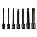 7PC 3/8" DR EXTRA LONG IMPACT SPLINE BIT SOCKET SET DS1195 - Image 2