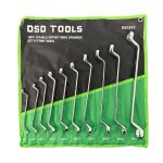 10PC DOUBLE OFFSET RING SPANNER SET 6-27MM 75DEG   DS1815 - Image 1