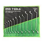 12PC DOUBLE OFFSET RING SPANNER SET 6-32MM 75DEG DS1814 - Image 1