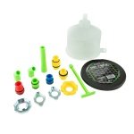 NO-SPILL ENGINE OIL FUNNEL FILTER KIT - 2 LITER  FUNNEL & 12 ADAPTER SET DS1578 - Image 1