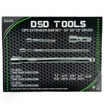 12PC EXTENSION BAR SET - 1/4" 3/8" 1/2" DRIVES DS1479 - Image 3