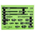 20PC EXTENSION BAR & ADAPTER SET - 1/4" 3/8" 1/2" DRIVES DS1480 - Image 1