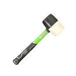 32OZ WHITE / BLACK RUBBER MALLET WITH FIBREGLASS HANDLE DS1858 - Image 1