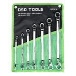 7PC DOUBLE OFFSET RING SPANNER SET 6-19MM 75DEG   DS1816 - Image 1