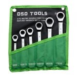 6 PC METRIC DOUBLE RING GEAR RATCHET WRENCH SET DS1818 - Image 1