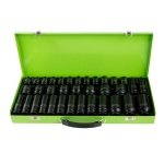 35PC 1/2" DR 6 PT IMPACT SOCKET SET IN METAL CASE DS2008 - Image 1