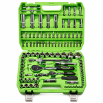 108PC 1/4 & 1/2 DR METRIC SUPER LOCK SOCKET SET DS1033 - Image 1