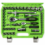 108PC 1/4 & 1/2 DR METRIC SUPER LOCK SOCKET SET DS1033 - Image 4