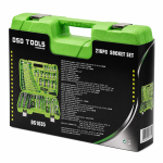 216PC 1/4 3/8 1/2 DR METRIC SUPER LOCK SOCKET SET DS1035 - Image 6