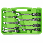 13PC METRIC FLEX GEAR RATCHET COMBINATION WRENCH SET DS1058 - Image 3