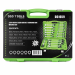 22PC METRIC GEAR RATCHET COMBINATION WRENCH SET DS1059 - Image 6